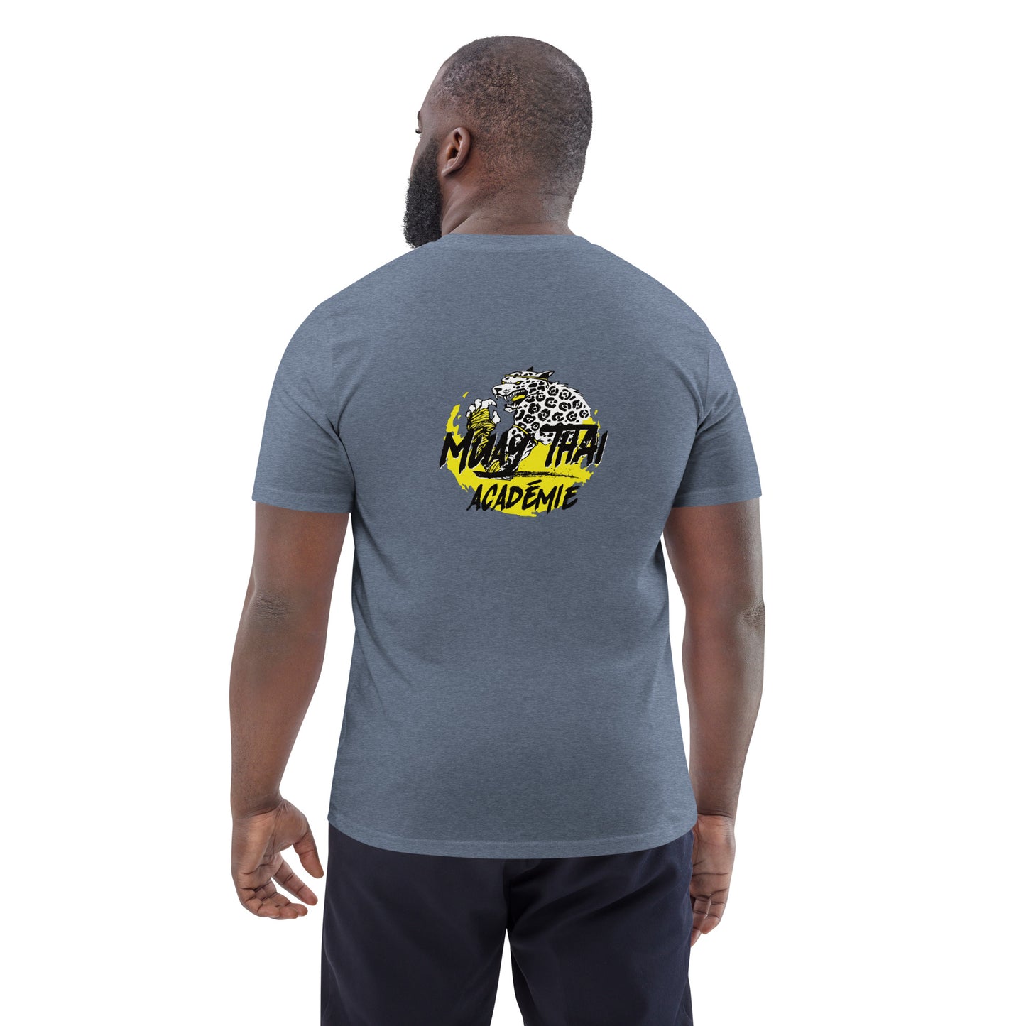 T-shirt unisexe en coton biologique (imprimé du logo officiel de la Muay Thaï Académie Marseille)