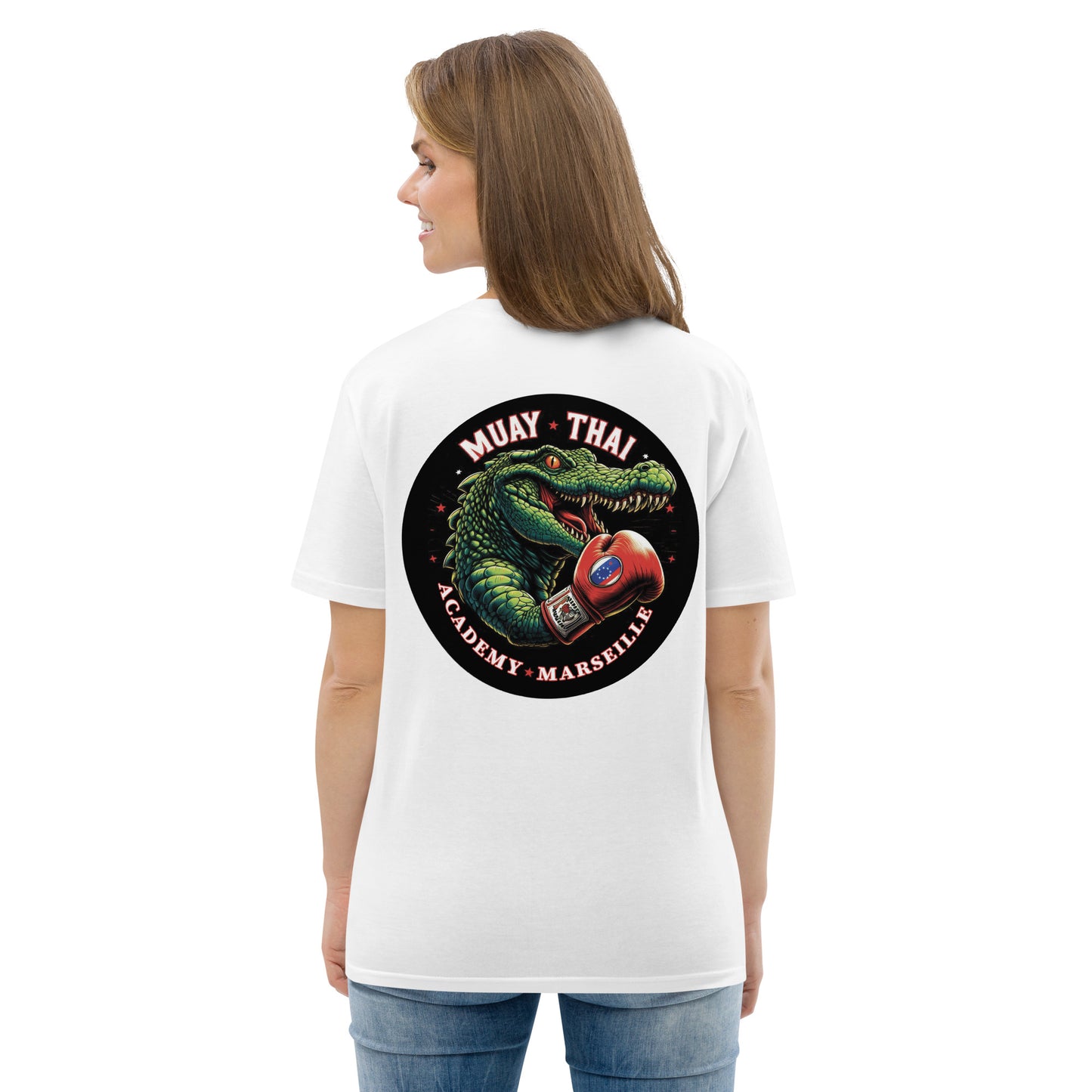 T-shirt unisexe en coton biologique (Imprimé Crocodile 2)