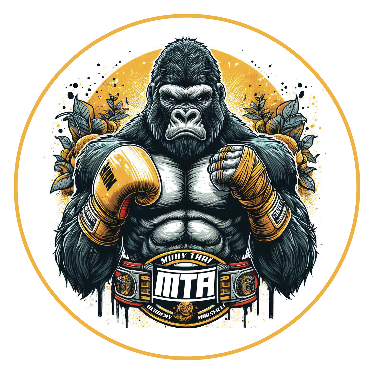 T-shirt unisexe en coton biologique (imprimé gorille)