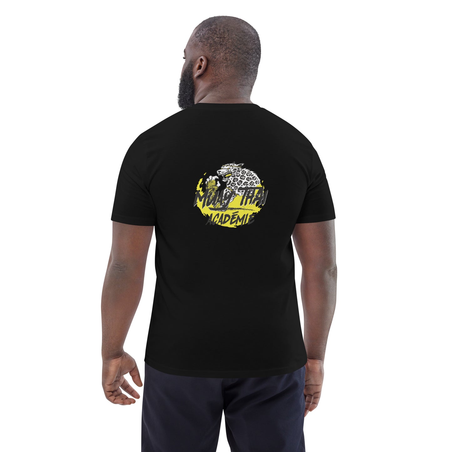 T-shirt unisexe en coton biologique (imprimé du logo officiel de la Muay Thaï Académie Marseille)