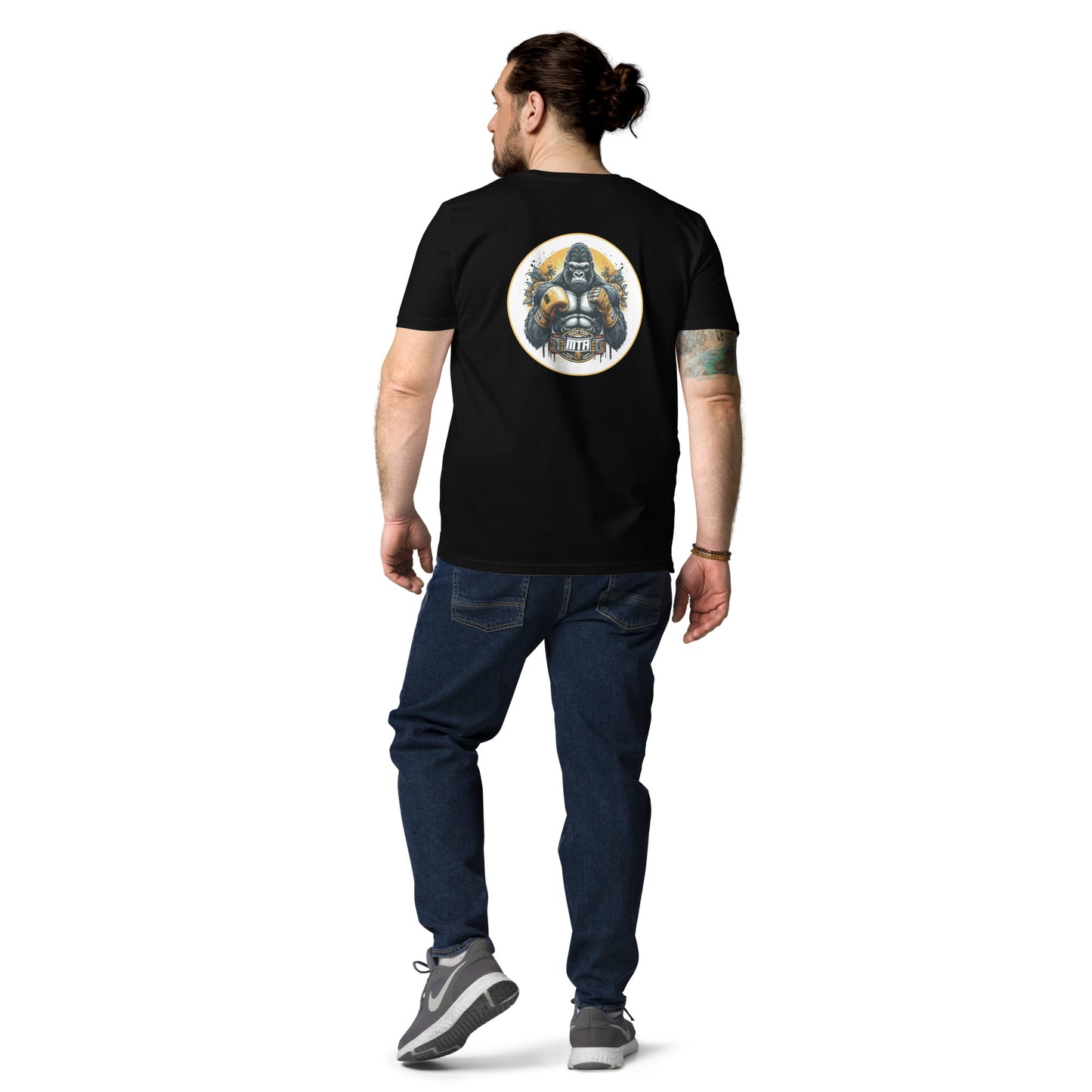 T-shirt unisexe en coton biologique (imprimé gorille)