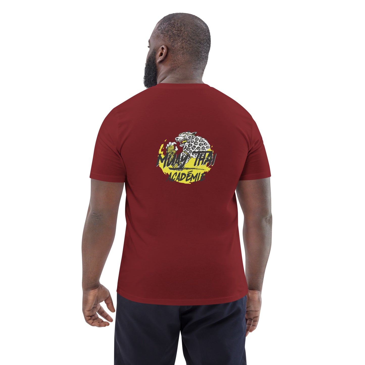 T-shirt unisexe en coton biologique (imprimé du logo officiel de la Muay Thaï Académie Marseille)