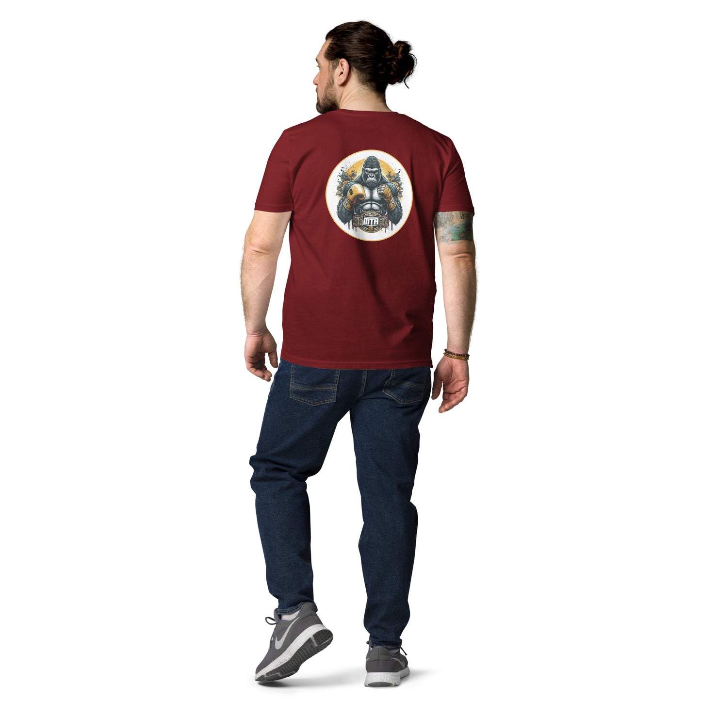 T-shirt unisexe en coton biologique (imprimé gorille)