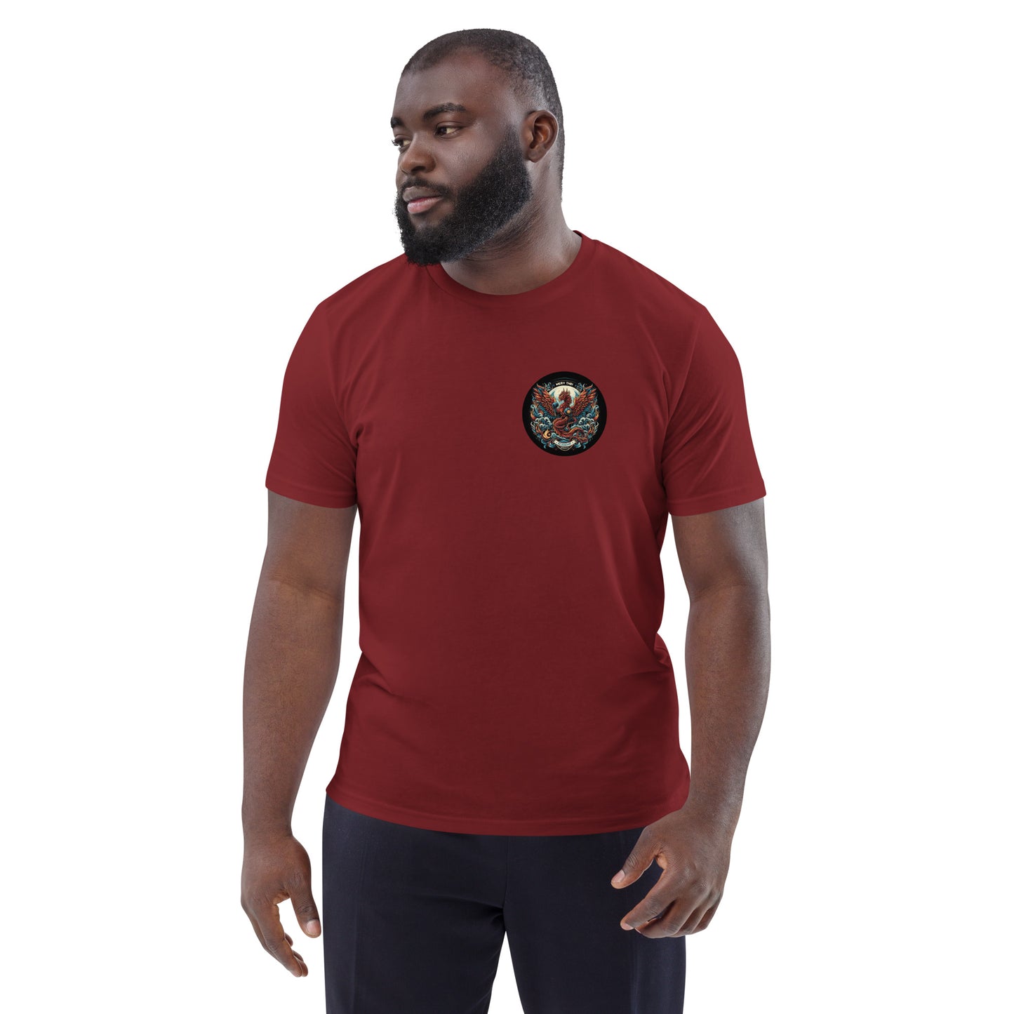 T-shirt unisexe en coton biologique (Imprimé Phoenix 2)