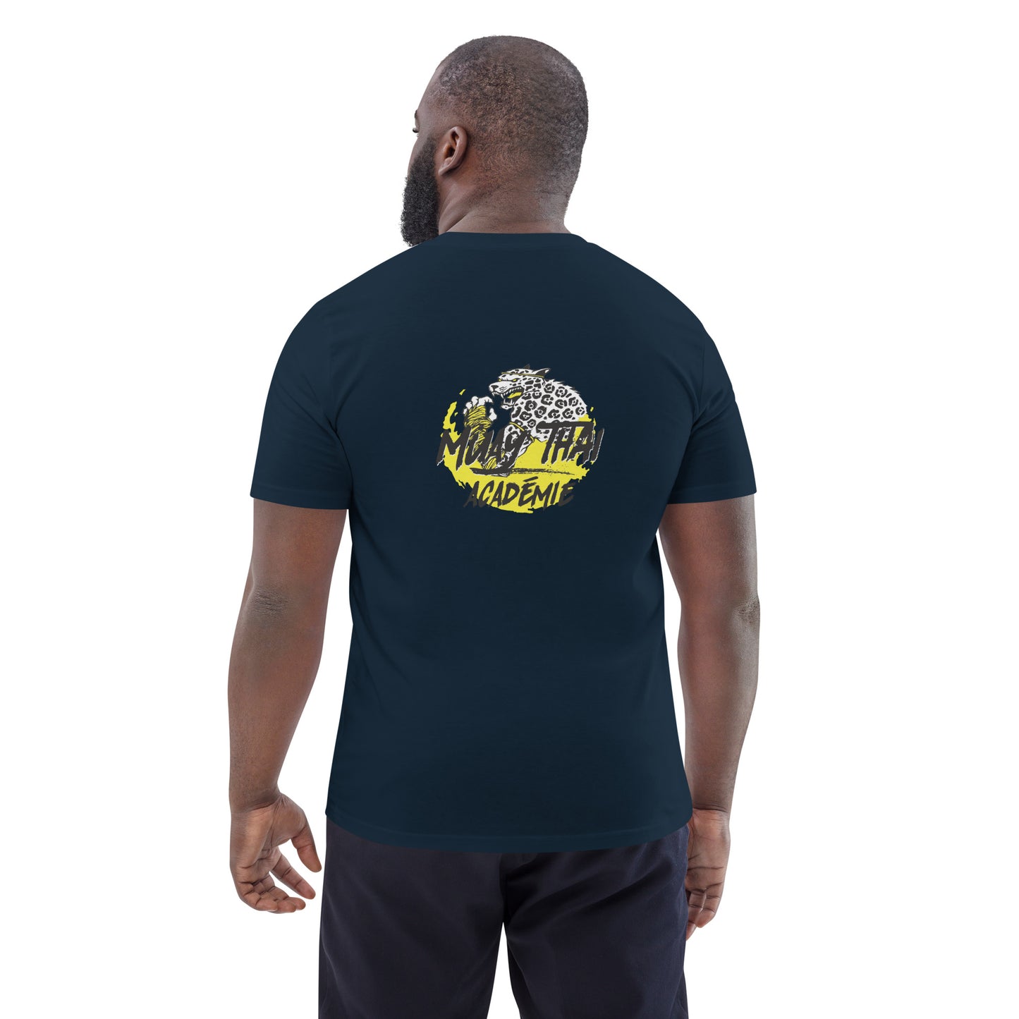 T-shirt unisexe en coton biologique (imprimé du logo officiel de la Muay Thaï Académie Marseille)