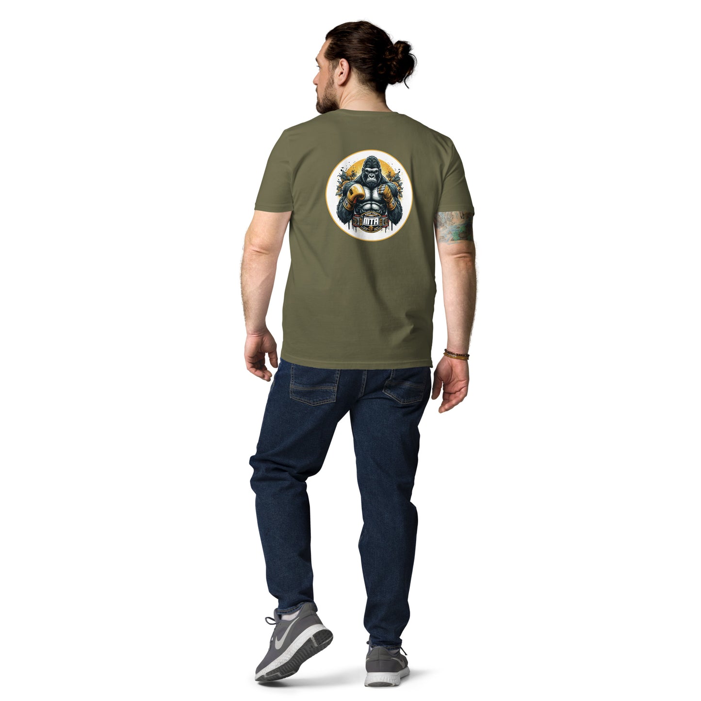 T-shirt unisexe en coton biologique (imprimé gorille)